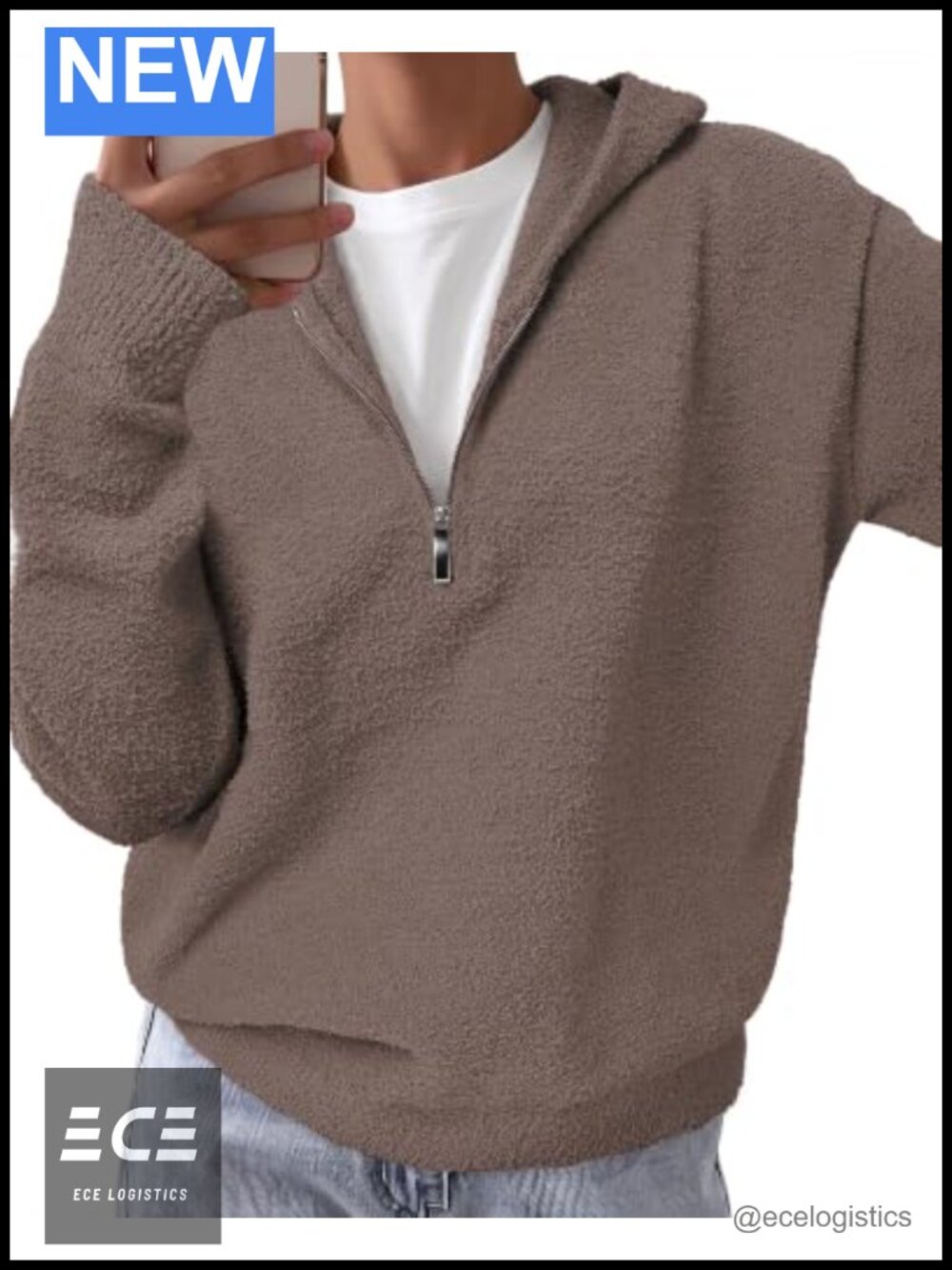 Fleece Quarter Zip Pullover Hoodie Sweatshirt Women's Fall